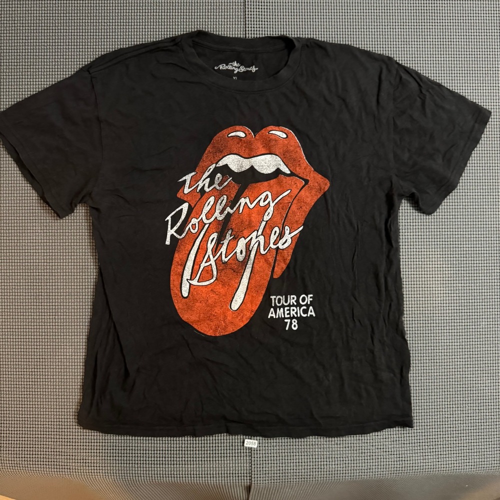 The Rolling Stones Tour of America 78 Graphic T-Shirt Black XL Bravado 2022